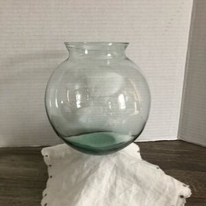 Blown Glass Fishbowl Shaped Vase